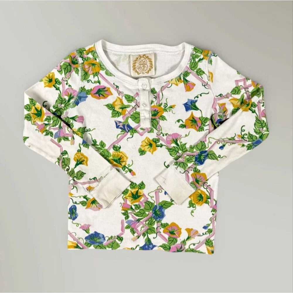 The Beaufort Bonnet Company Floral Pajama Set Pima Cotton PJ Soft Size 4T